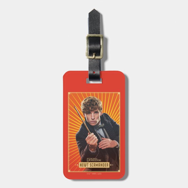 Newt Scamander Character Graphic Bagagebricka (Vertikal Framsida)