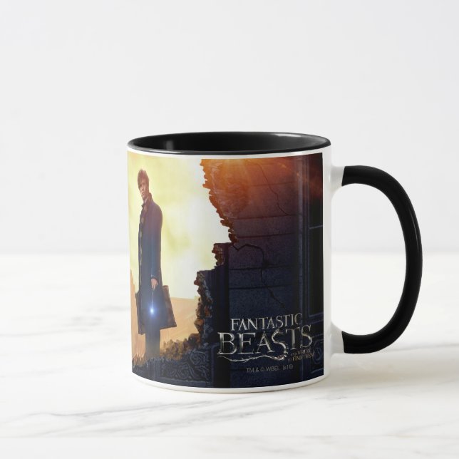 NEWT SCAMANDER™ i förstört Byggnad Mugg (Höger)