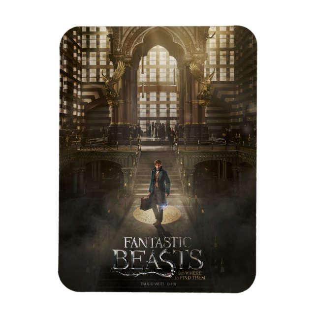 NEWT SCAMANDER™ i MACUSA™ Headquarters Magnet (Vertikal)