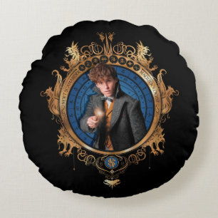 NEWT SCAMANDER™ Porträtt Rund Kudde