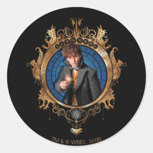 NEWT SCAMANDER™ Porträtt Runt Klistermärke