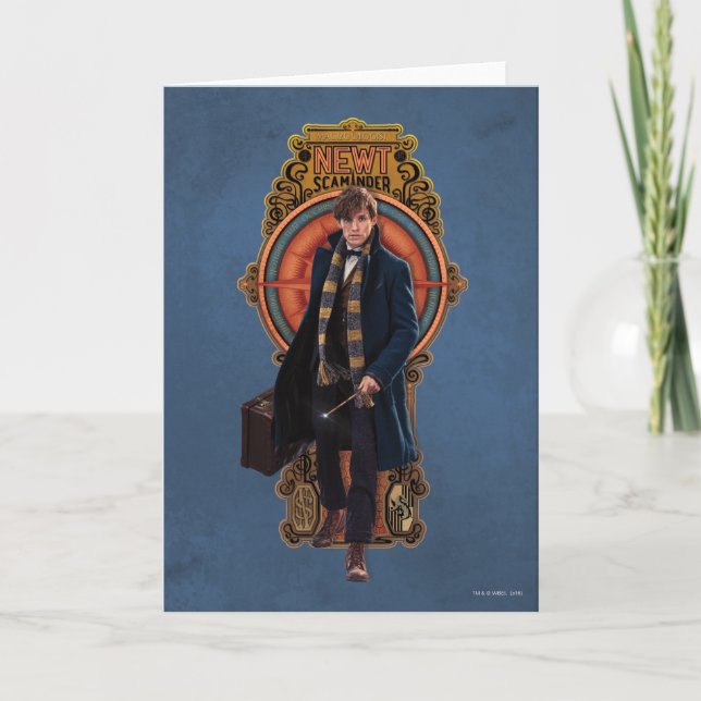 NEWT SCAMANDER™ som går art nouveaupanelen Kort (Framsida)