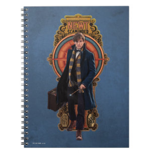NEWT SCAMANDER™ vandrande Art Nouveau-panel Anteckningsbok Med Spiral