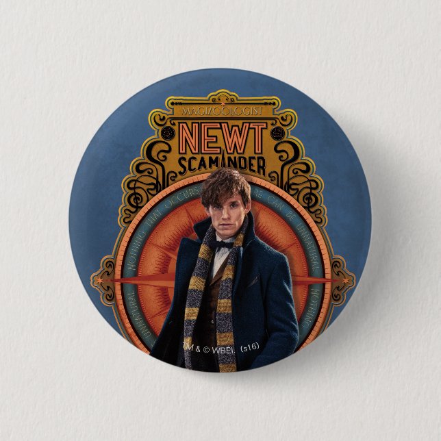 NEWT SCAMANDER™ Walking Art nouveau Panel Knapp (Framsida)
