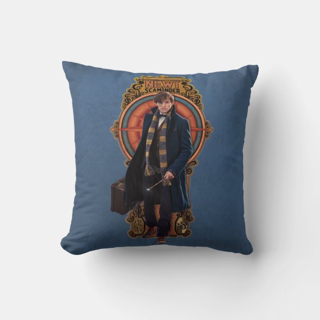 NEWT SCAMANDER™ Walking Art nouveau Panel Kudde (Framsida)