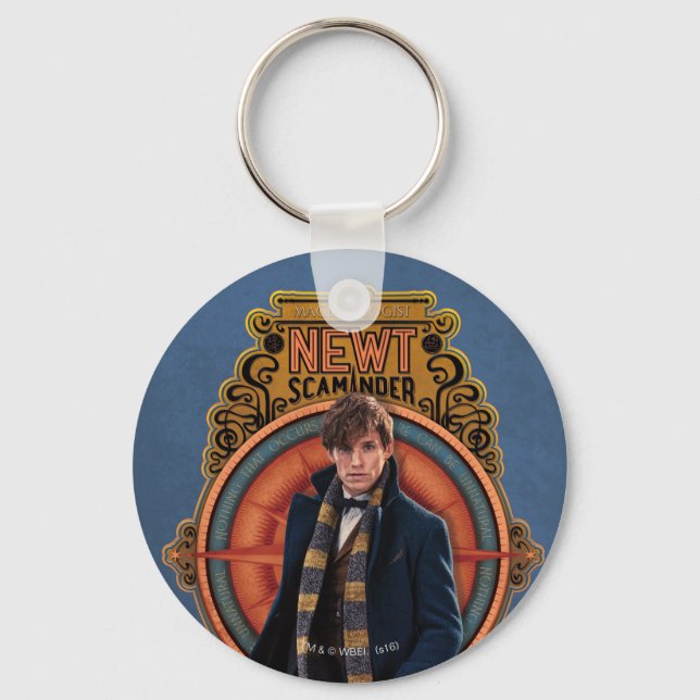 NEWT SCAMANDER™ Walking Art nouveau Panel Nyckelring (Framsida)