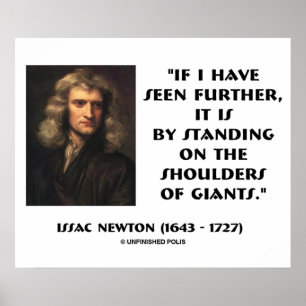 Newton anseende på knuffar av jättar poster