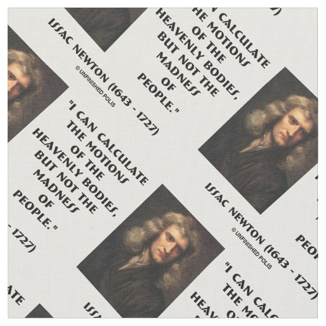 Newton Calculate Rörelse Galenhet of People Quote Tyg (Närbild)