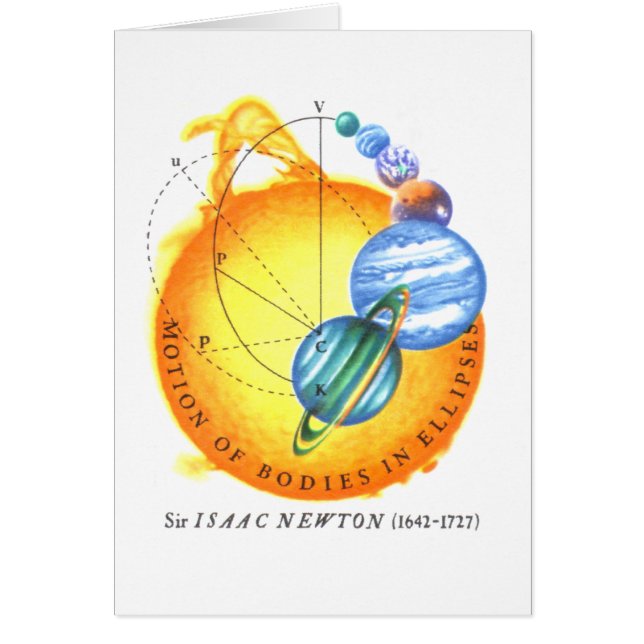 Newton ellipsformiga omlopp OBS kort (Framsidan)