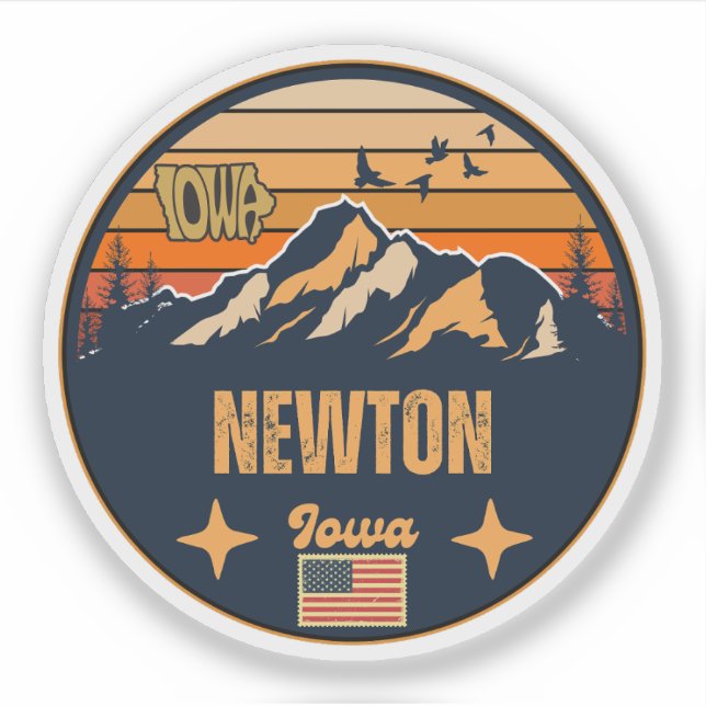 Newton, Iowa Klistermärken (Framsida)