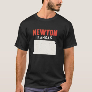 Newton Kansas, USA, delstat Amerika Travel Kansan T Shirt