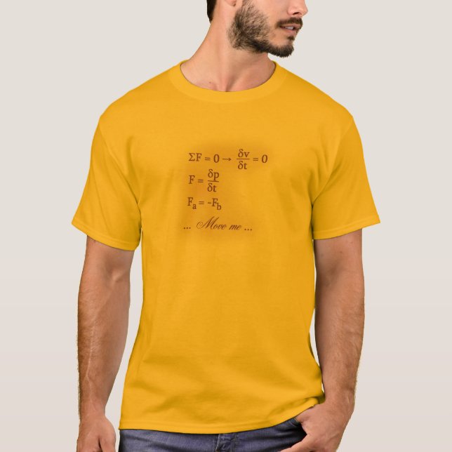 Newton lagar av rörelse t-shirt (Framsida)