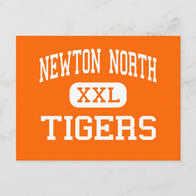 Newton North - Tigers - High - Newton Vykort (Framsida)