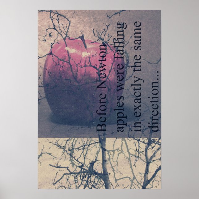 Newton och äppelposter poster (Framsidan)
