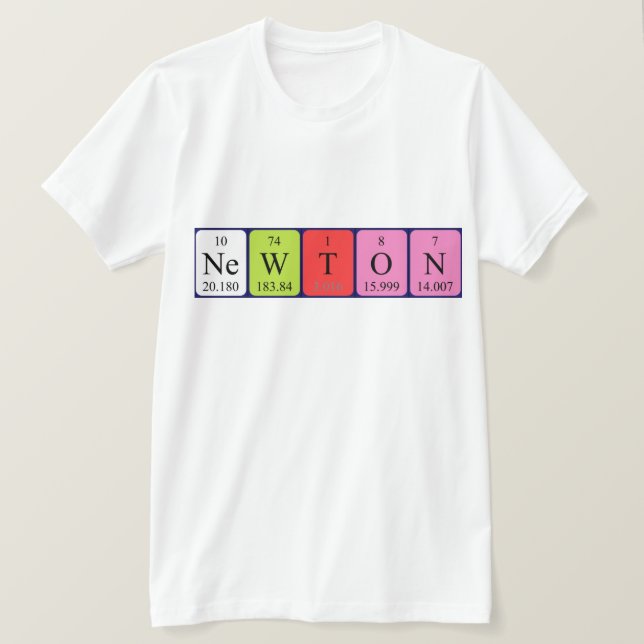 Newton Periodisk skjorta bord namn Tee (Design framsida)