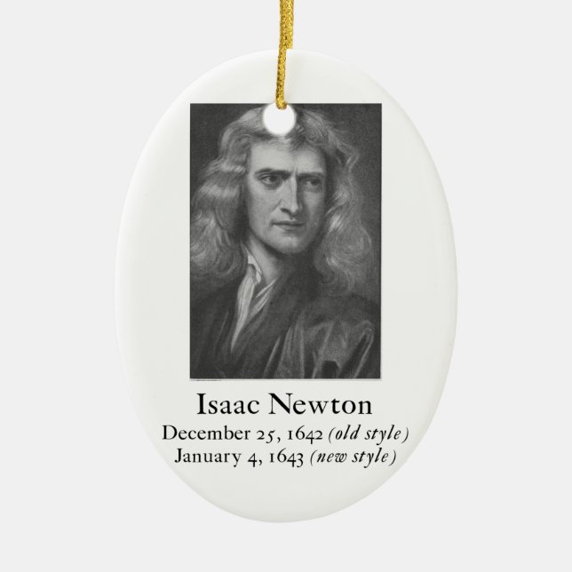 Newton prydnad julgransprydnad keramik (Framsidan)