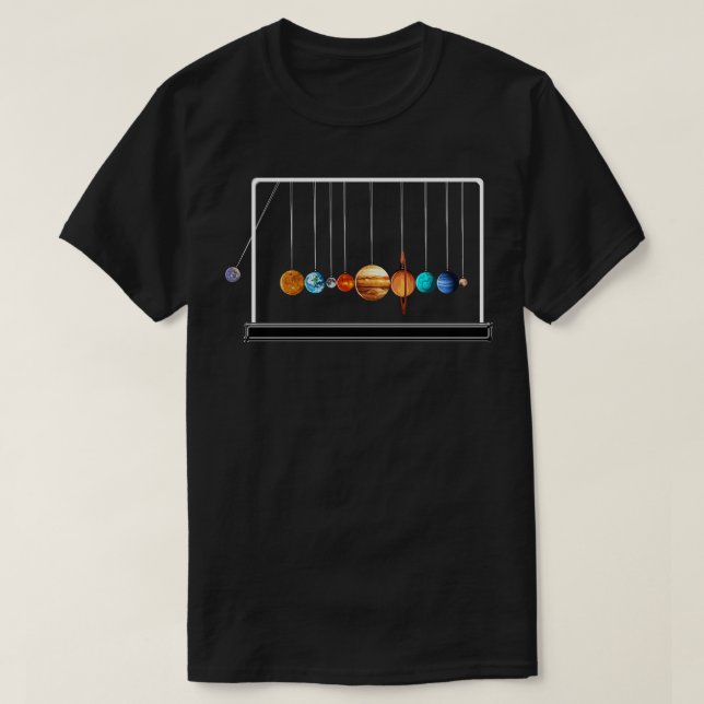 Newton Space Bollar Cradle T Shirt (Design framsida)