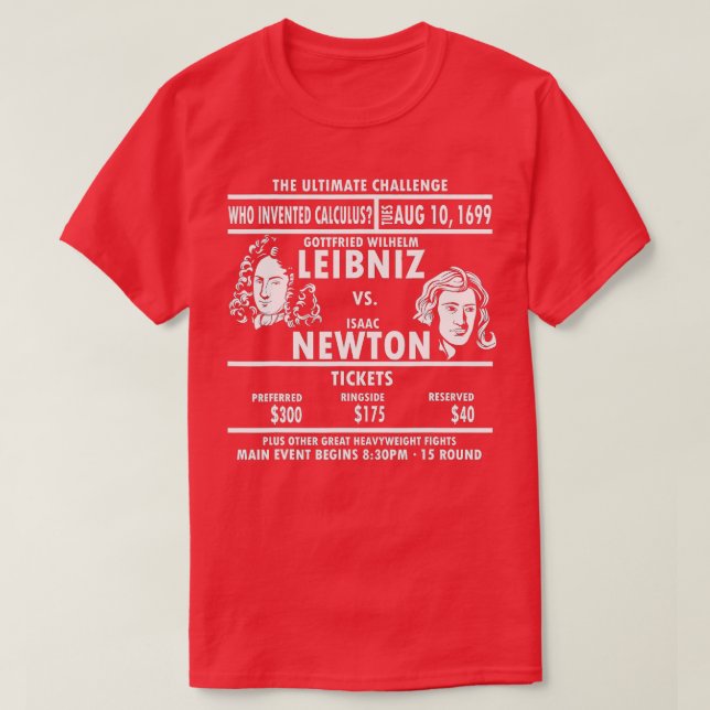 Newton vs Leibniz Mathematician Gift Math Calculu T Shirt (Design framsida)