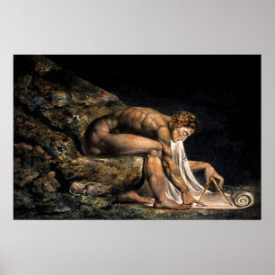 Newton William Blake Masonic Painting Poster Skriv