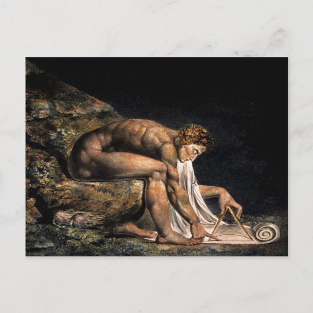 Newton William Blake Masonic Painting Vykort (Framsida)