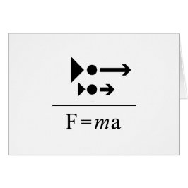 Newtons andra lag hälsningskort