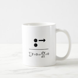 Newtons första lag kaffemugg