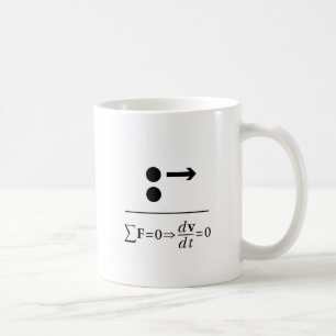 Newtons första lag kaffemugg