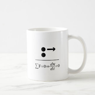 Newtons första lag kaffemugg