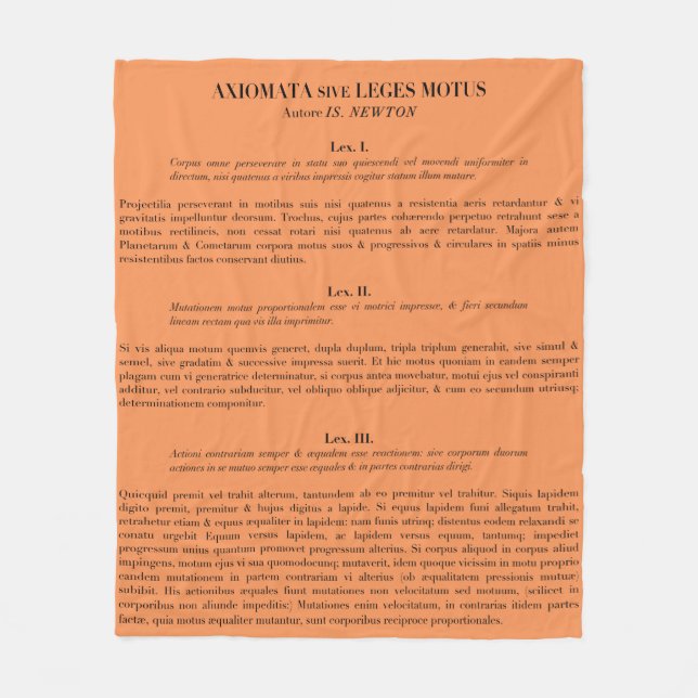 Newtons lag av Rörelse ull kastar filtmelon Fleecefilt (Framsidan)