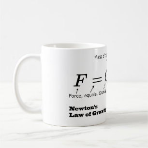 Newtons lag av universell Gravitation Kaffemugg