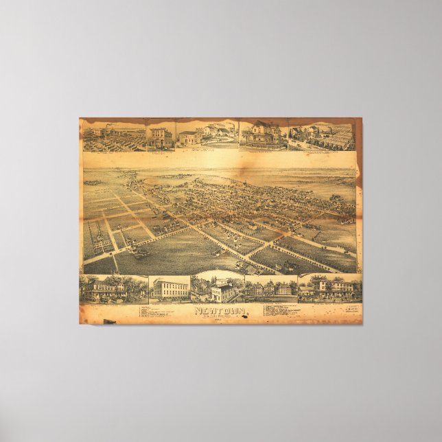 Newtown, Pennsylvania (1893) Canvastryck (Framsida)