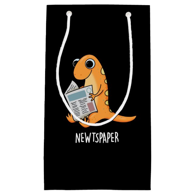 Newtspaper Funny Newspaper Newt Pun Mörk BG (Framsidan)