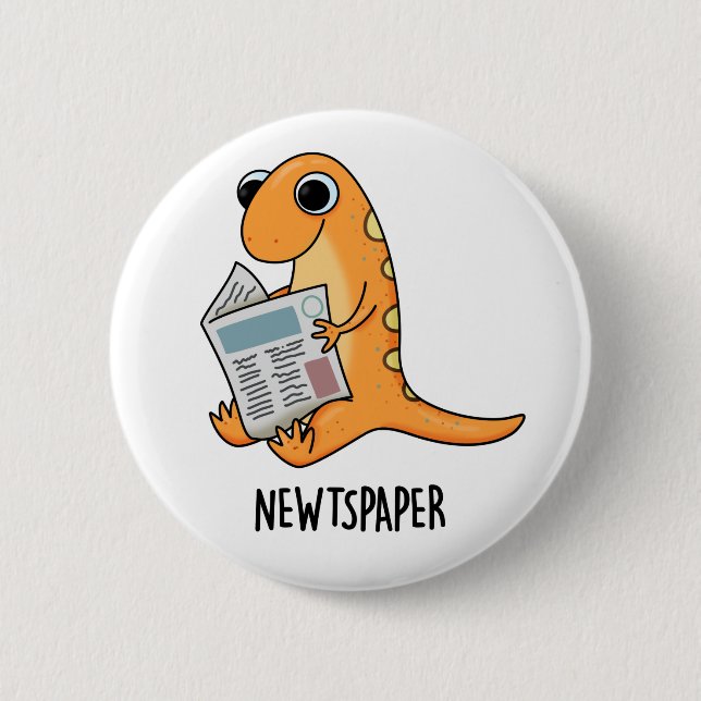 Newtspaper Funny Newt Pun Knapp (Framsida)