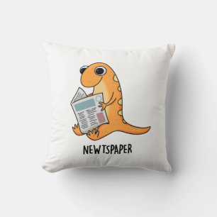 Newtspaper Funny Newt Pun Kudde