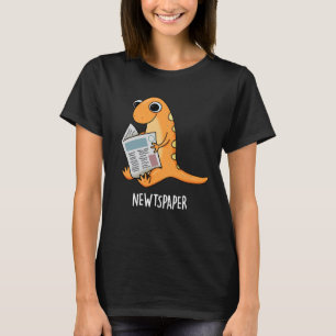 Newtspaper Funny Newt Pun Mörk BG T Shirt