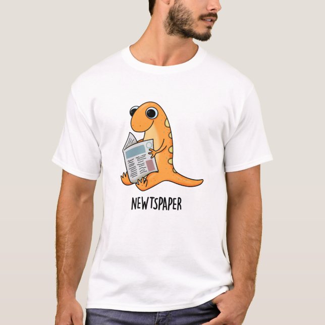Newtspaper Funny Newt Pun T Shirt (Framsida)