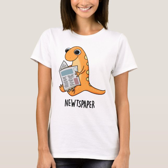 Newtspaper Funny Newt Pun T Shirt (Framsida)