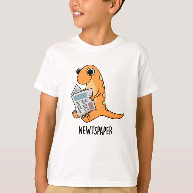 Newtspaper Funny Newt Pun T Shirt (Framsida)