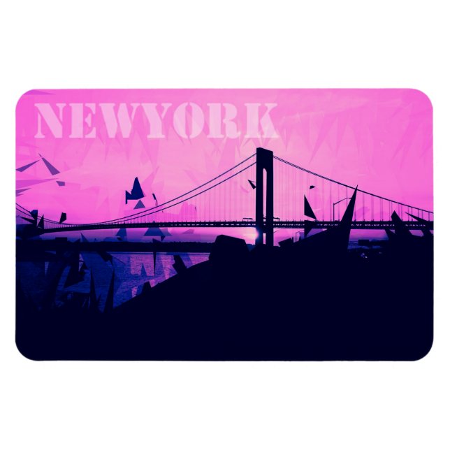 NewYork City Bridge Magnet (Horisontell)