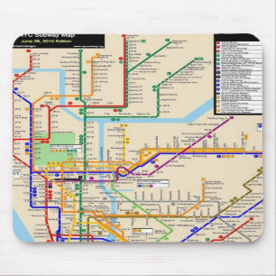 Newyork tunnelbanan Mousepad Musmatta