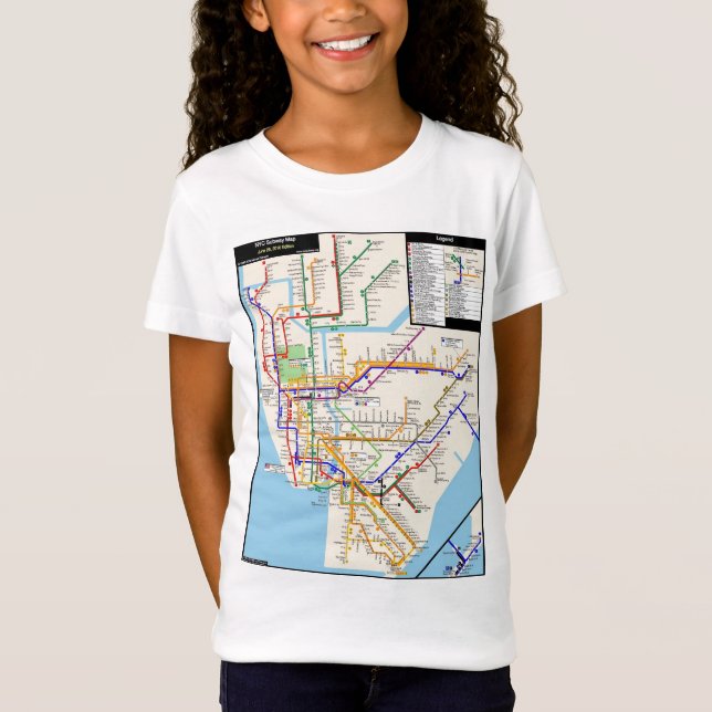 Newyork tunnelbananskjorta t-shirt (Framsida)