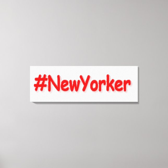 "#NewYorker " Cute Design. Köp nu Canvastryck (Framsida)