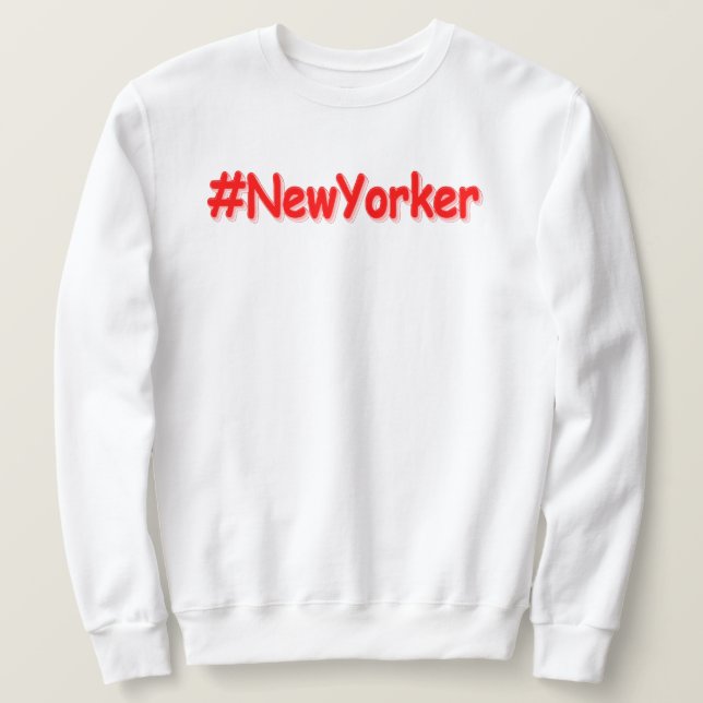 "#NewYorker " Cute Design. Köp nu Lång Ärmad Tröja (Design framsida)