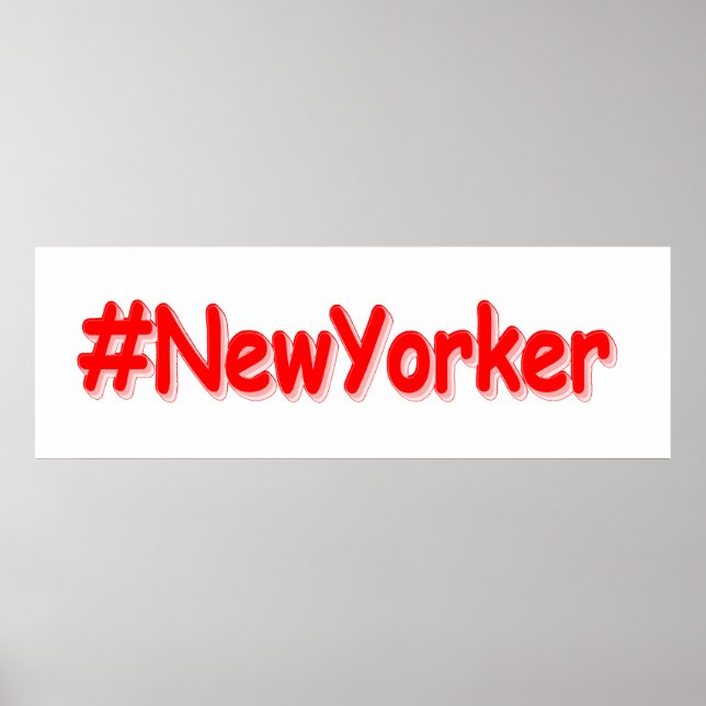 "#NewYorker " Cute Design. Köp nu Poster (Framsidan)
