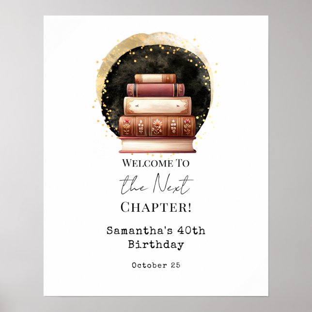 Next Chapter 40th Birthday Signature Poster (Framsidan)