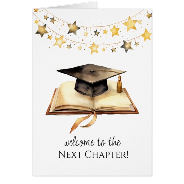 Next Chapter Congratulations Graduate Greeting  Hälsningskort (Framsidan)