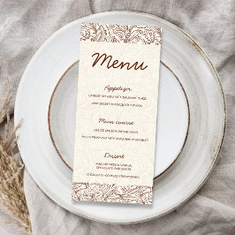 Next Chapter Floral Brown Bridal Shower Meny