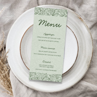 Next Chapter Floral Sage Green Bridal Shower Meny
