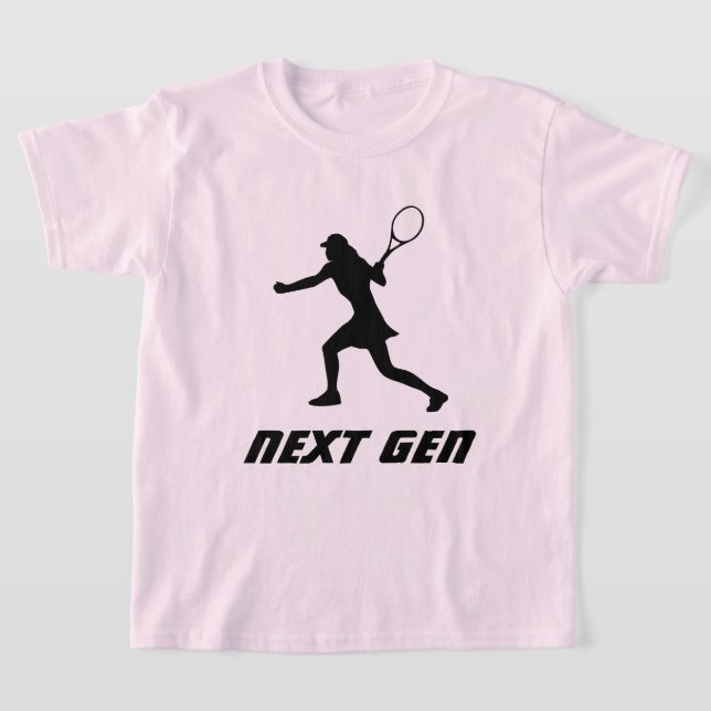 Next Gen framhand tennis-spelare t shirt for girl (Laydown)