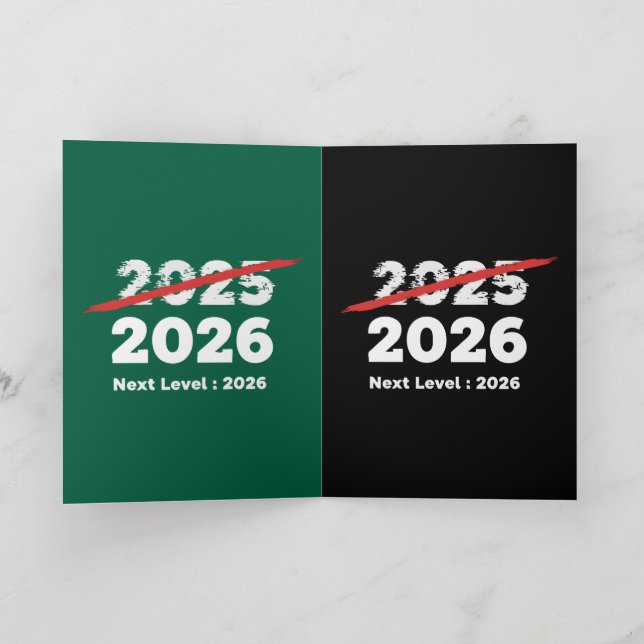 Next Level 2026 | Funny Goodbye 2025 New Year's  Helgkort (Inuti)